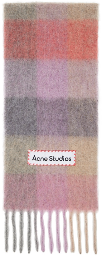 Photo: Acne Studios Multicolor Mohair Checked Scarf