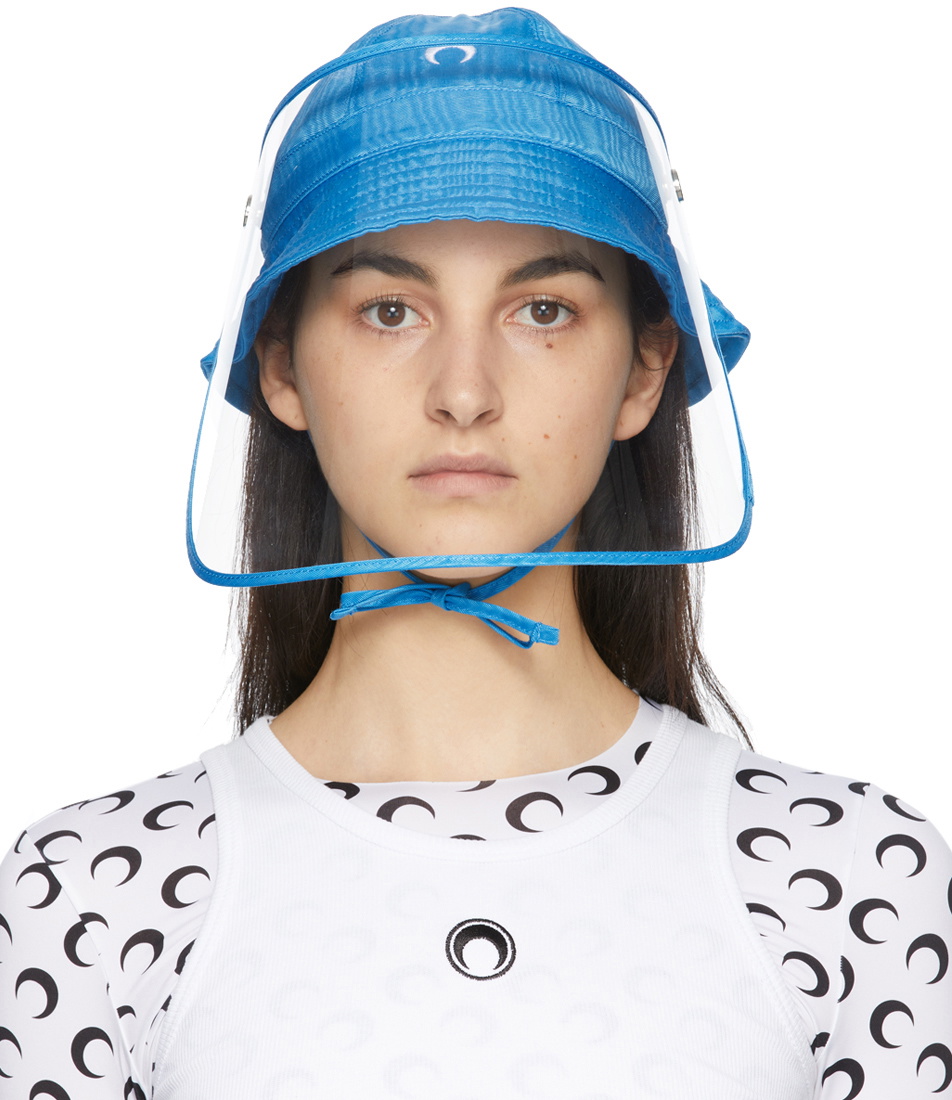 Marine Serre Blue Protective Visor Bucket Hat Marine Serre