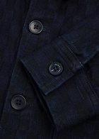 Percival Checkerboard Denim Shirt Navy