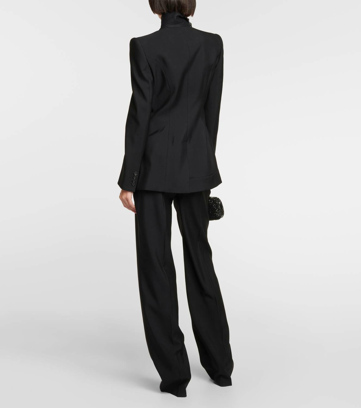 Alexander McQueen Asymmetric wool blazer Alexander McQueen