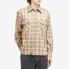 Checks Downtown Men's Flannel Overshirt in Mocha/Cream