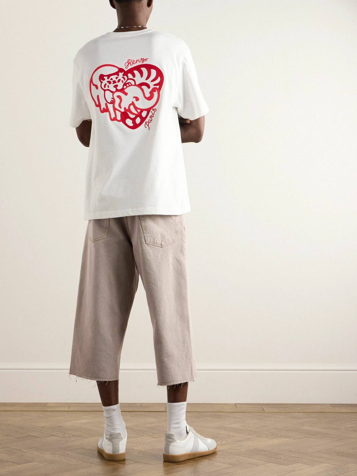 KENZO - Logo-Embroidered Printed Cotton-Jersey T-Shirt