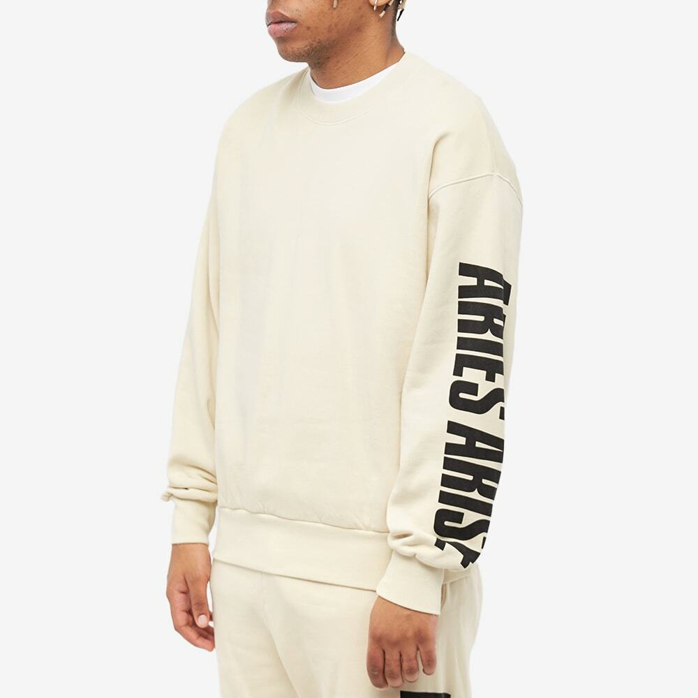 ★ARIES★ Press Gothic Sweatshirt Alabaster FTAR20003ALB FTA Aries Men's Press Gothic Crew Sweat in Alabaster ARIES
