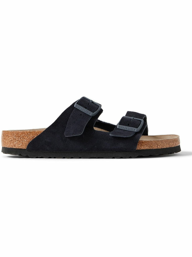 Photo: Birkenstock - Arizona Suede Sandals - Blue