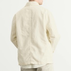 Auralee Men's Wool Cotton Linen Ox Work Jacket in Off White