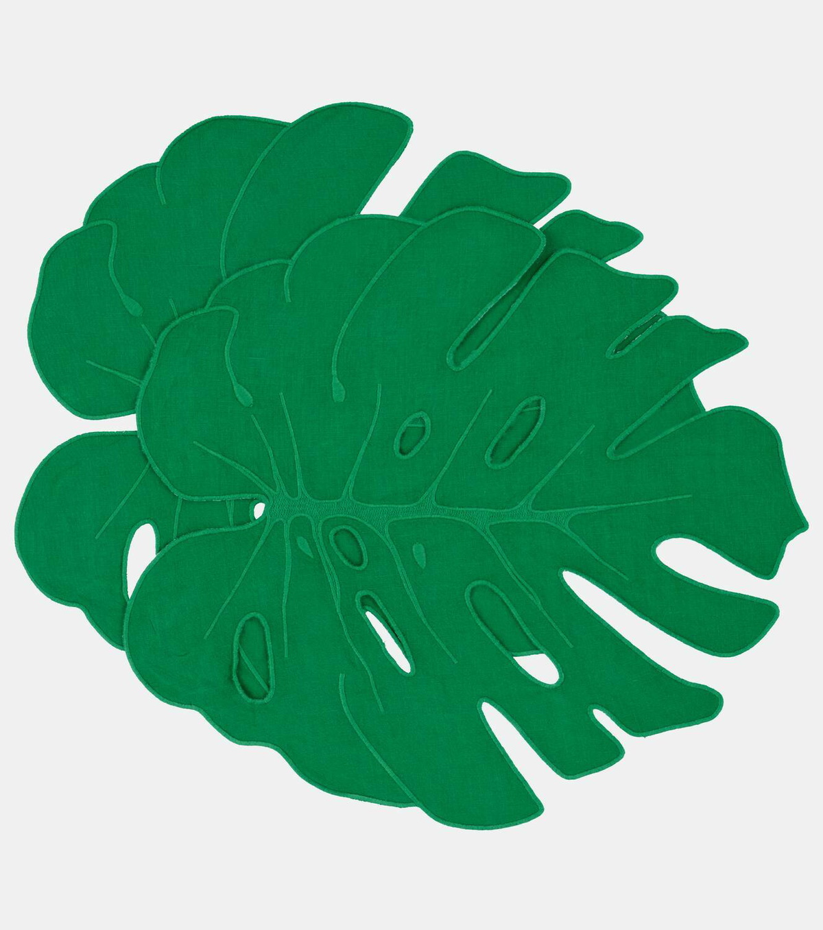 Aquazzura Casa Florida Leaf set of 2 linen placemats