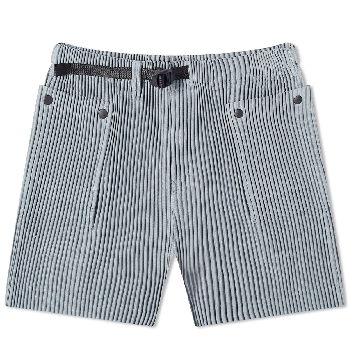 Photo: Homme Plissé Issey Miyake Men's Pleated Technical Short in Moss Grey