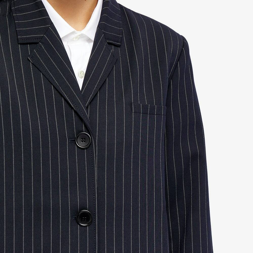 Soulland Women's Penelope blazer in Navy Pinstripes Soulland