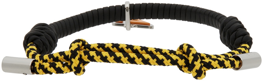 Fendi Black & Yellow 'Forever Fendi' Charm Bracelet