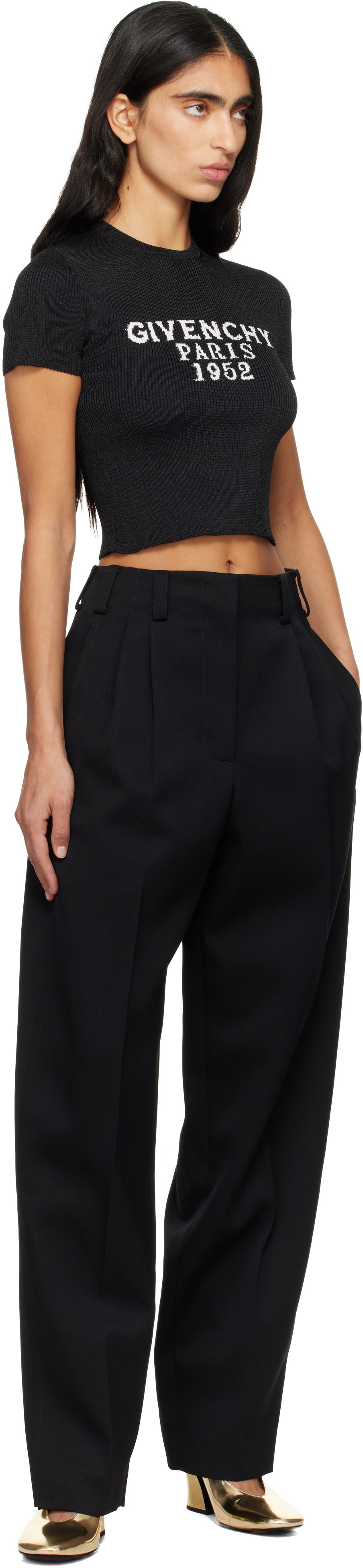 Givenchy Black Cropped T-shirt