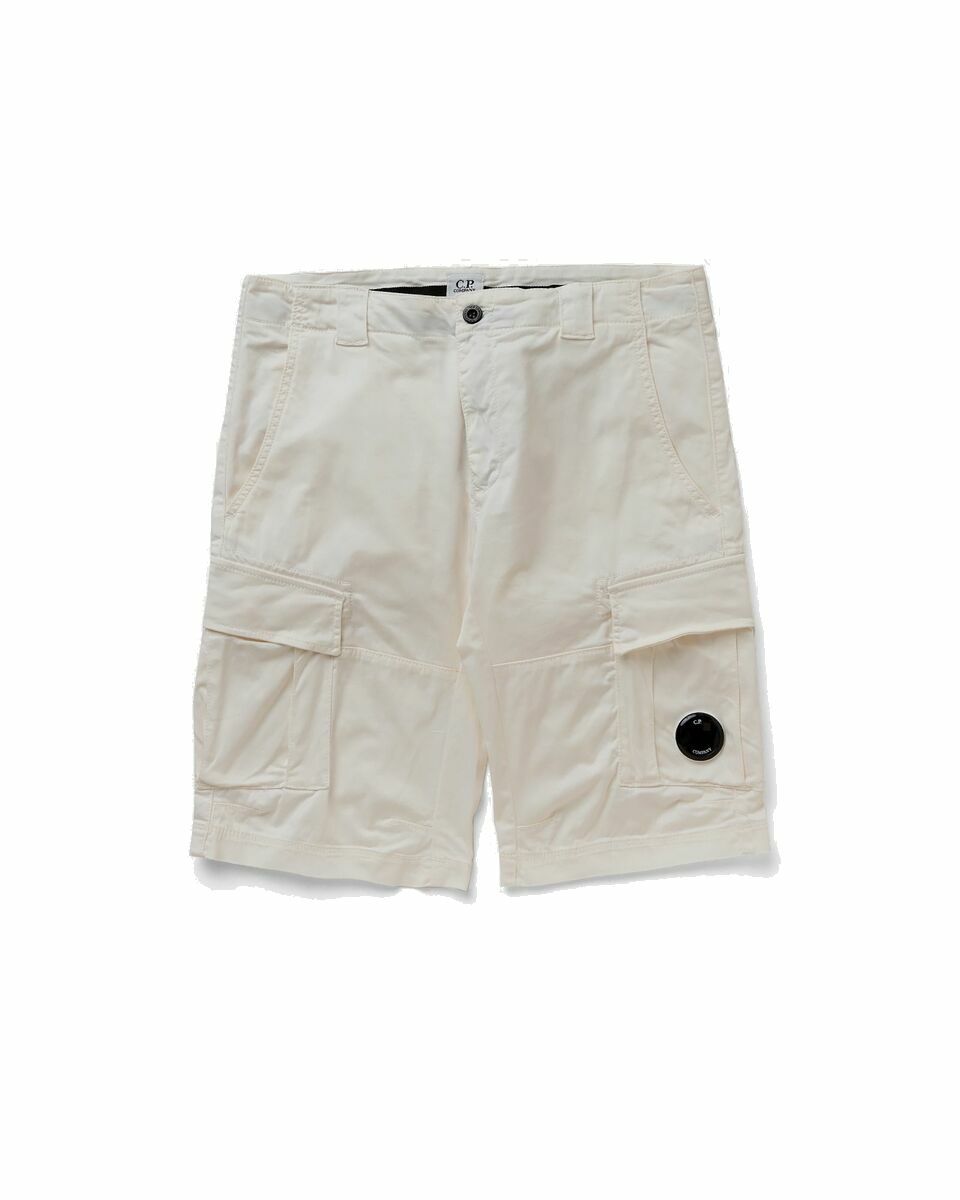 Photo: C.P. Company Stretch Sateen Cargo Shorts White - Mens - Casual Shorts