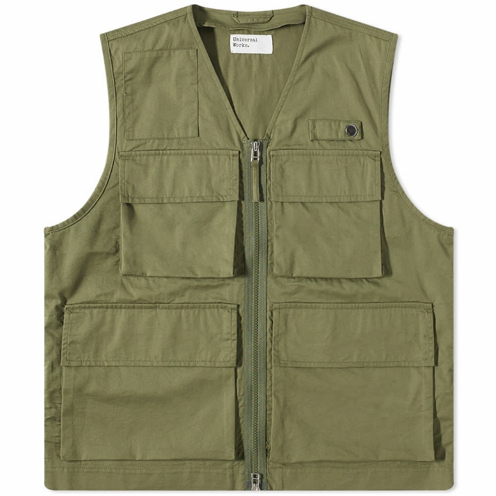 Photo: Universal Works Men's Photographers Gilet in Olive