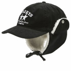 TwoJeys Men's Heavy Silver Earflap Cap in Black 