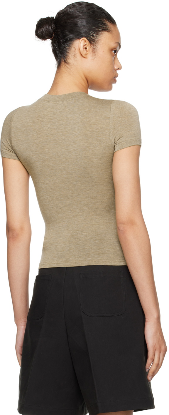 Fax Copy Express Khaki Crewneck T-Shirt