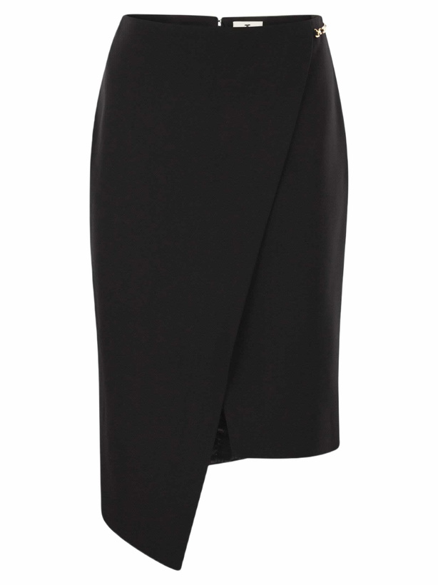 Photo: Elisabetta Franchi Crepe Skirt With Jewel Detail