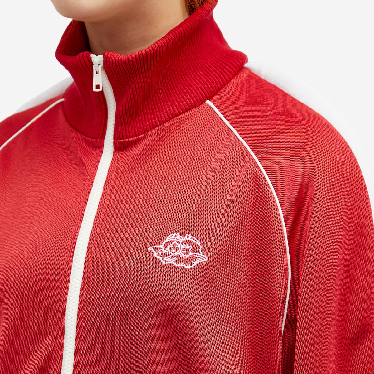Fiorucci Women's Puffy Piping Angel Track Sweatshirt in Red