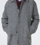 Rubinacci Herringbone wool, silk, and cashmere coat