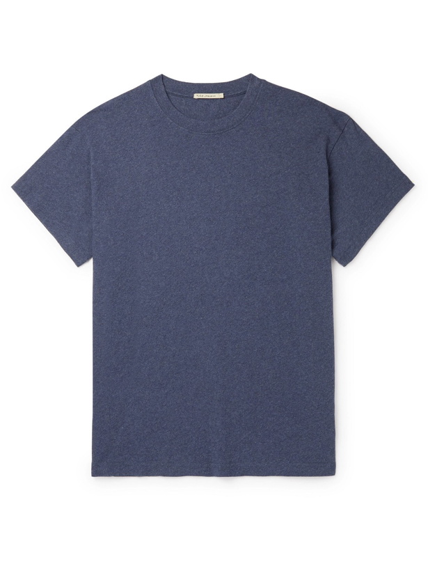 Photo: NUDIE JEANS - Milton Mélange Recycled Jersey T-Shirt - Blue