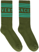 Versace Green Athletic Socks