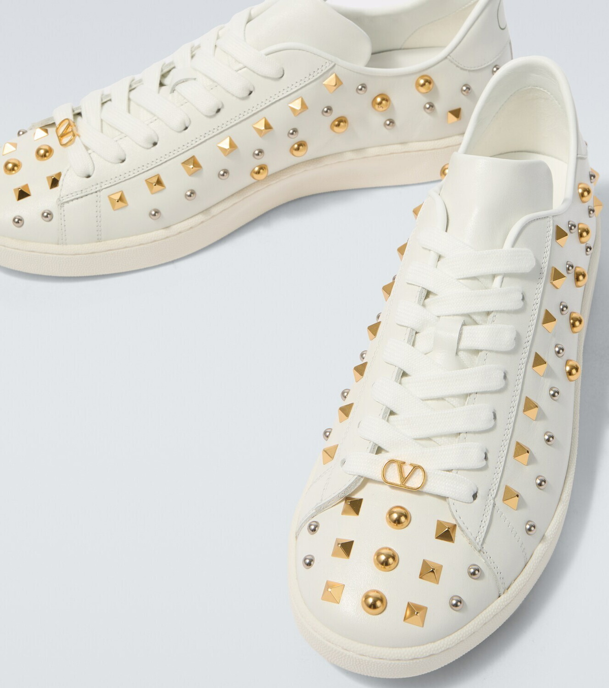 Valentino Royco studded leather sneakers
