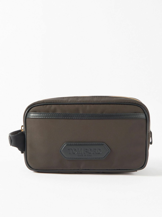Photo: TOM FORD - Leather-Trimmed Nylon Wash Bag