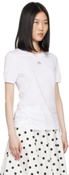 Dolce&Gabbana White Crystal DG Logo T-Shirt