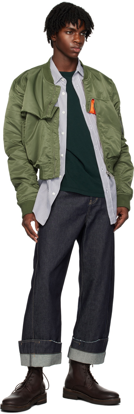 Marina Yee Green Tuck Long Sleeve T-shirt