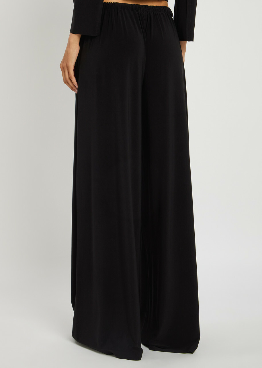Norma Kamali Mens Pleat Stretch-jersey Trousers Black