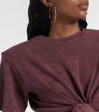 Magda Butrym Cropped cotton-blend T-shirt