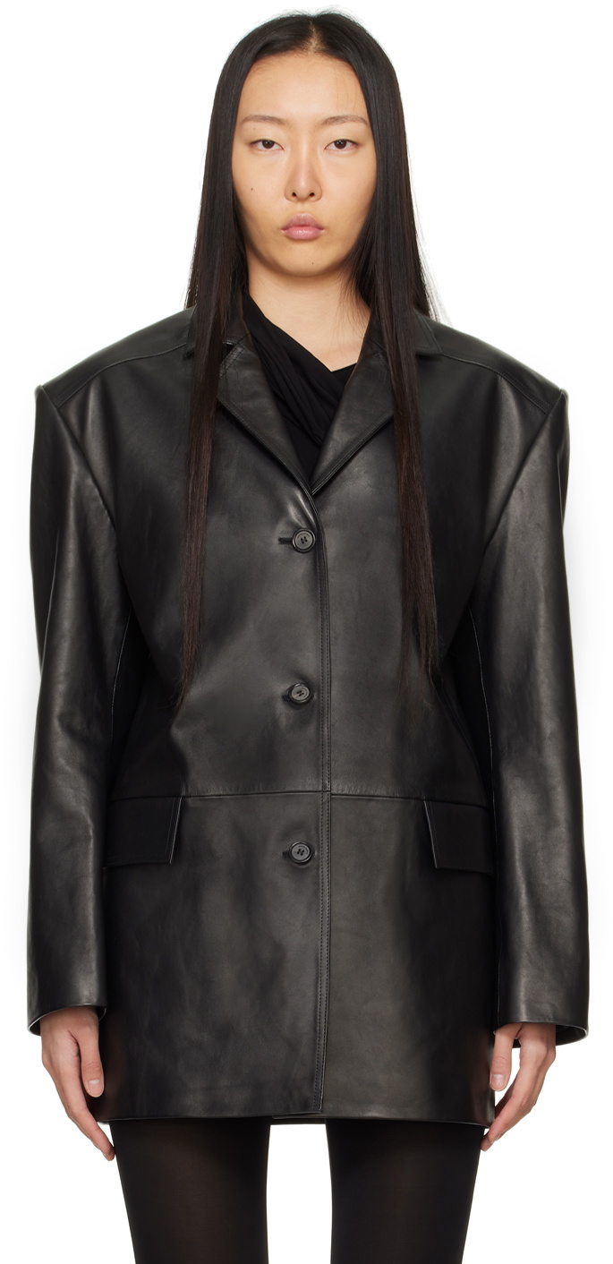 magda-butrym-black-oversized-leather-blazer-magda-butrym