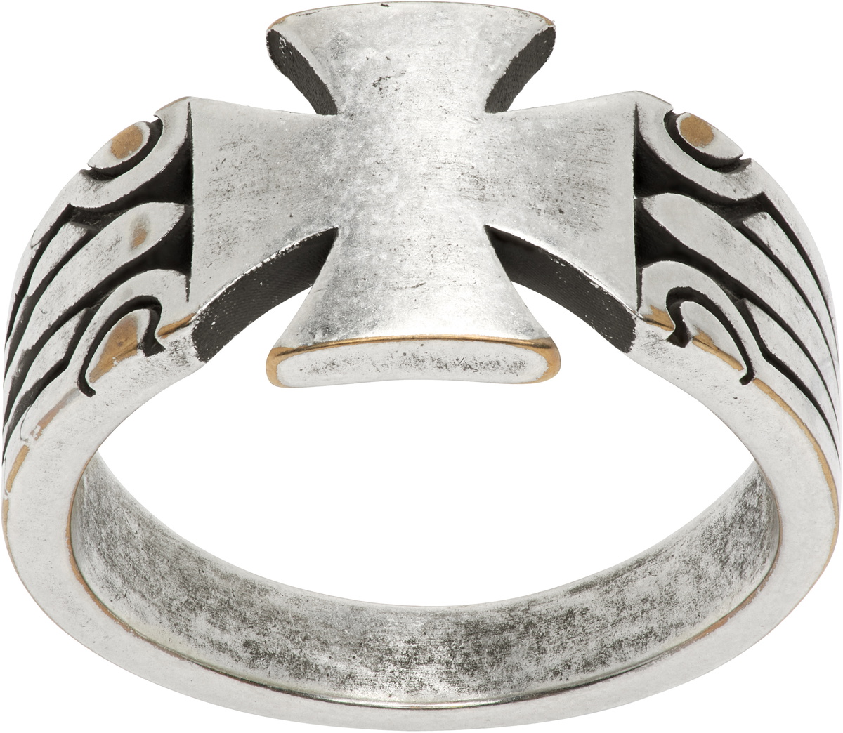 VETEMENTS Biker Cross Pattern Ring