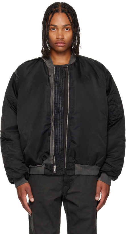 Photo: ALEXANDER DIGENOVA Black Cutout Bomber Jacket