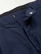 Club Monaco - Sutton Slim-Fit Tapered Linen and Wool-Blend Trousers - Blue