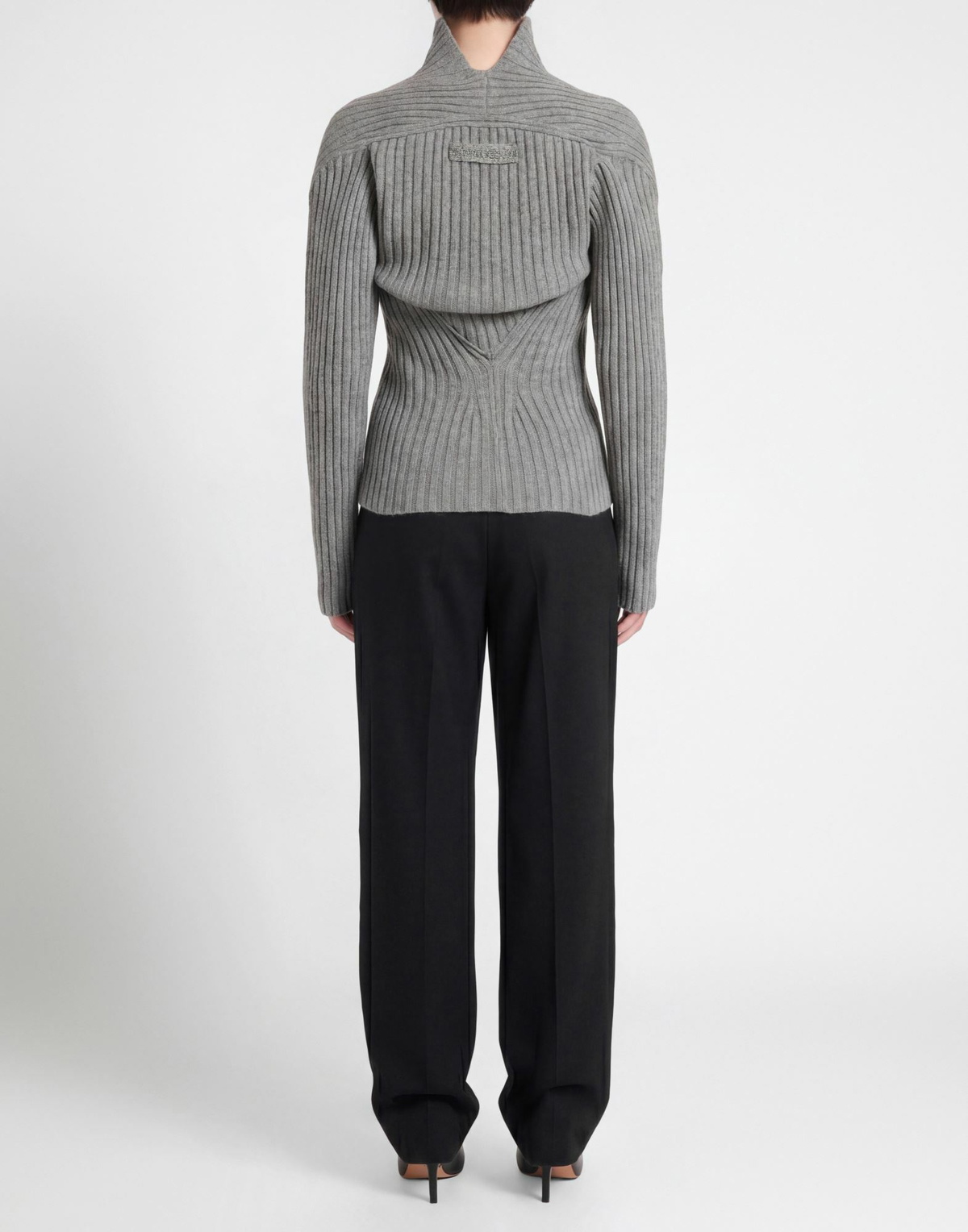 Victoria Beckham Womens Turtleneck Light in Grey