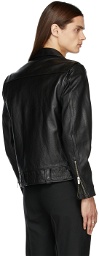 N.Hoolywood Black Leather Biker Jacket