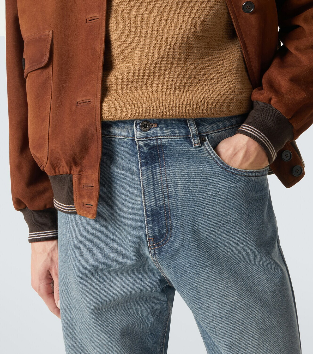 Miu Miu Logo straight jeans