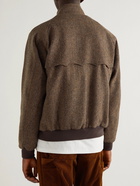 Baracuta - Noah G9 Herringbone Donegal Wool-Tweed Harrington Jacket - Brown