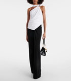 Christopher Esber Ring-detail draped halterneck top