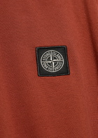 Stone Island Piqué Cotton Polo Shirt Red