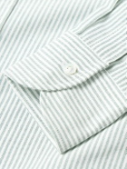 Kingsman - Button-Down Collar Striped Cotton Oxford Shirt - Green