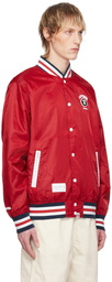 AAPE by A Bathing Ape Red Lightweight Bomber Jacket