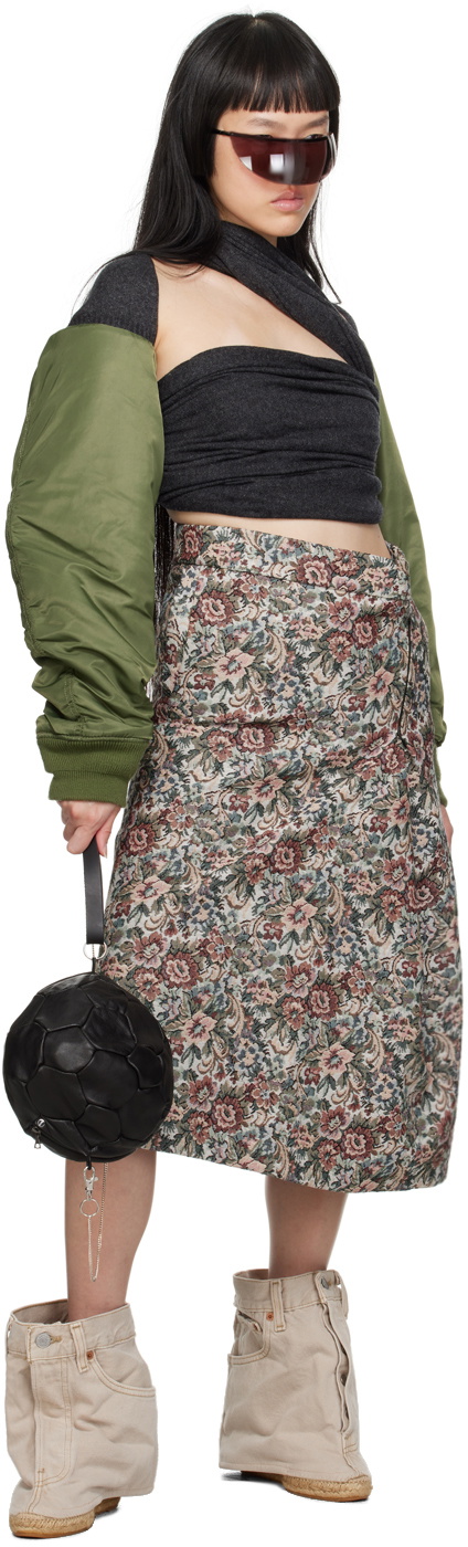 Bless Multicolor Floral Midi Skirt