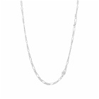 NUMBERING Men's Figaro Chain Necklace in Silver