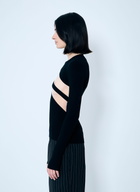 Jean Paul Gaultier Rib Sweater With Transparent Panels