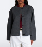 'S Max Mara Scarf-detail virgin wool jacket