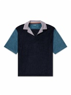 Paul Smith - Towelling Lounge Colour-Block Terry Polo Shirt - Blue