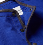 And Wander - Shell-Panelled Mesh Half-Placket Mid-Layer - Men - Blue