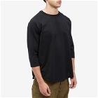 SOPHNET. Men's Raglan Sleeve Wide Football T-Shirt in Black