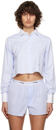 HommeGirls Blue Cropped Shirt