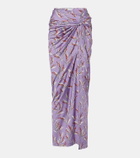 Rabanne Floral wrap skirt